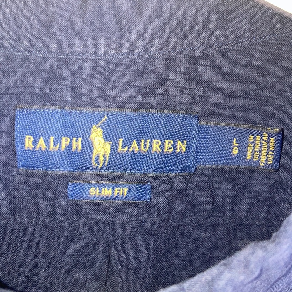 Ralph Lauren short sleeve button-down shirt 
size large slim fit